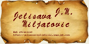 Jelisava Miljatović vizit kartica